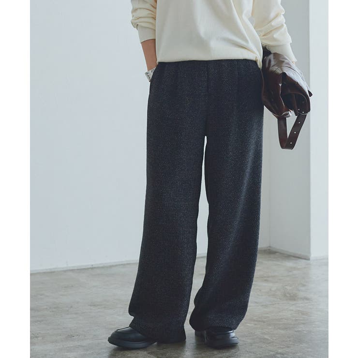 ブラックミックス | [RASW]ツイードダブルタックパンツ パンツ ツイード | Pierrot