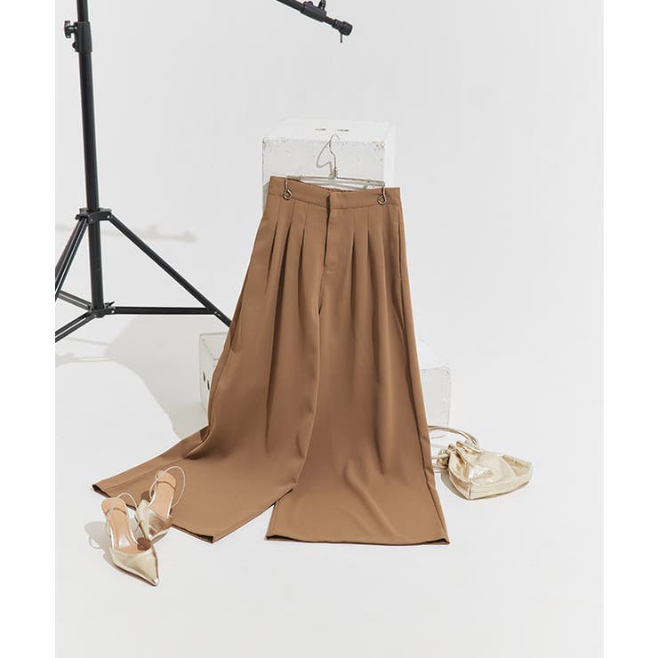 [ECLAM]タックデザインワイドパンツ ワイドパンツ タックデザイン | Pierrot | 詳細画像3 