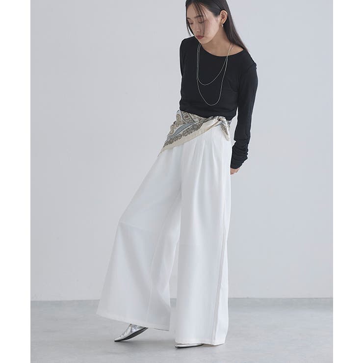 [ECLAM]タックデザインワイドパンツ ワイドパンツ タックデザイン | Pierrot | 詳細画像22 