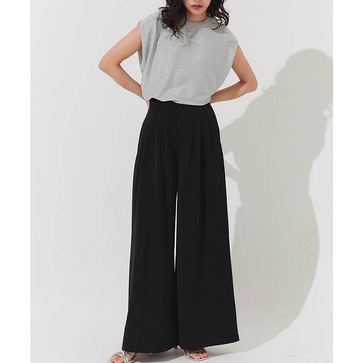 [ECLAM]タックデザインワイドパンツ ワイドパンツ タックデザイン | Pierrot | 詳細画像24 