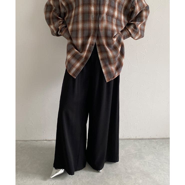 [ECLAM]タックデザインワイドパンツ ワイドパンツ タックデザイン | Pierrot | 詳細画像25 