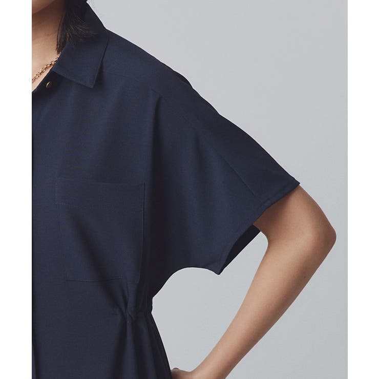 ウエストドロストシャツワンピース シャツワンピース 比翼仕立て | Pierrot | 詳細画像5 