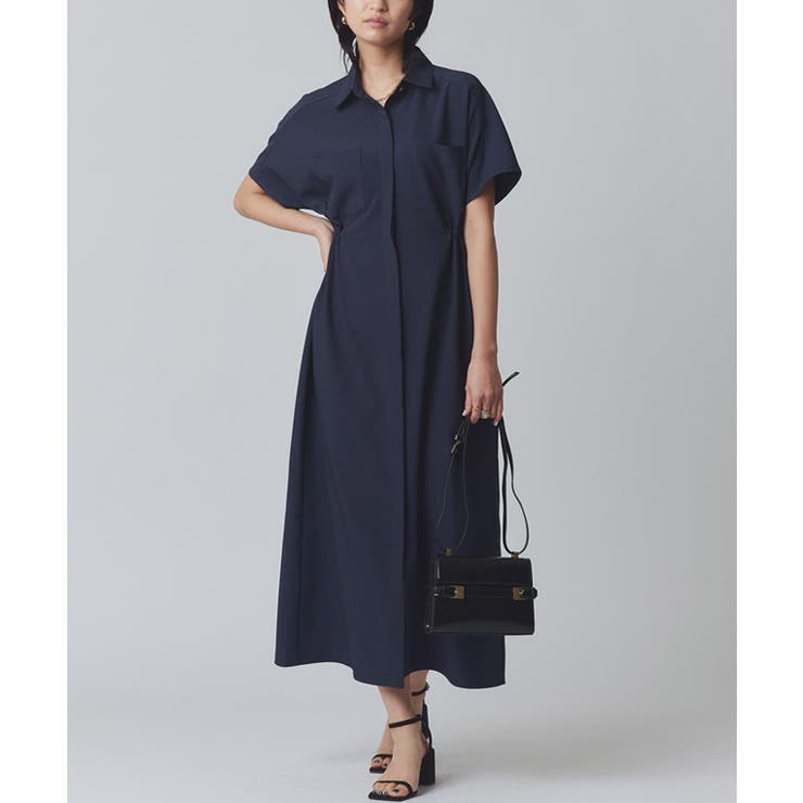 ウエストドロストシャツワンピース シャツワンピース 比翼仕立て | Pierrot | 詳細画像8 