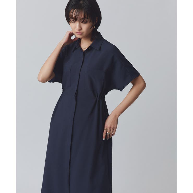 新品✨23区　2024年モデル　比翼仕立てシャツワンピース　Aライン　38 新品✨23区 2024年モデル 比翼仕立てシャツワンピース Aライン