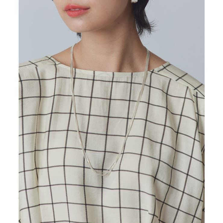 [RASW]シアーチェックドルマンブラウス ブラウス シアー素材 | Pierrot | 詳細画像4 