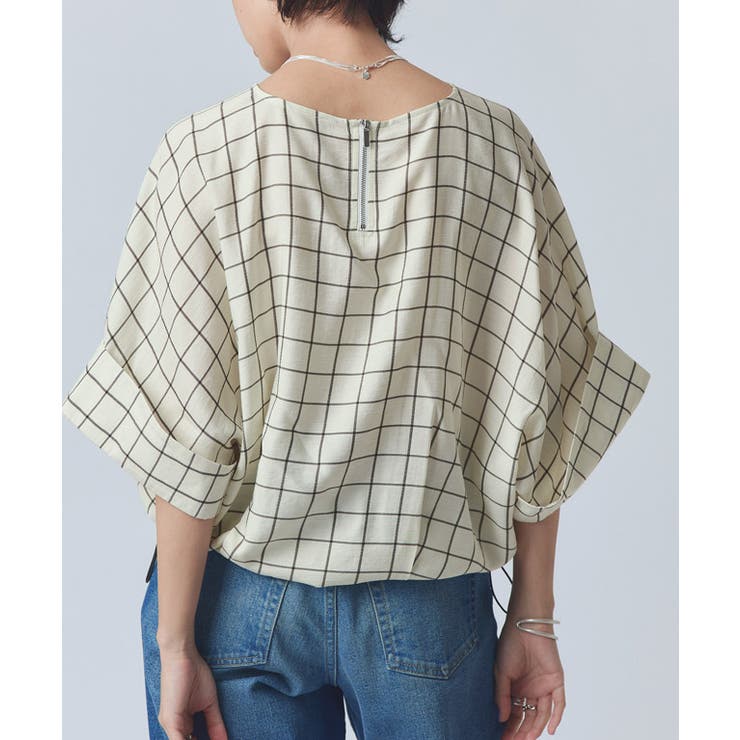 [RASW]シアーチェックドルマンブラウス ブラウス シアー素材 | Pierrot | 詳細画像10 