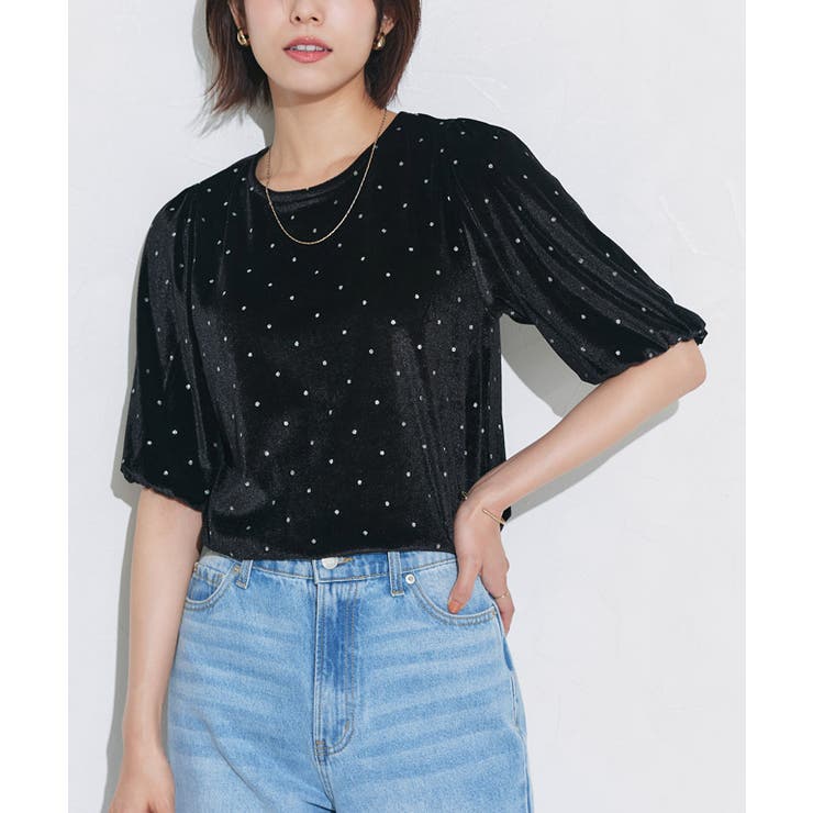 ラメドットベロアトップス ラメ ベロア | Pierrot | 詳細画像16 