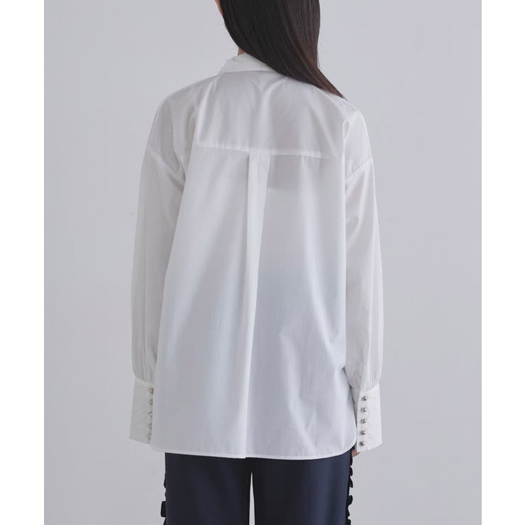 [ECLAM] ロングカフスボウタイシャツ シャツ | Pierrot | 詳細画像4 