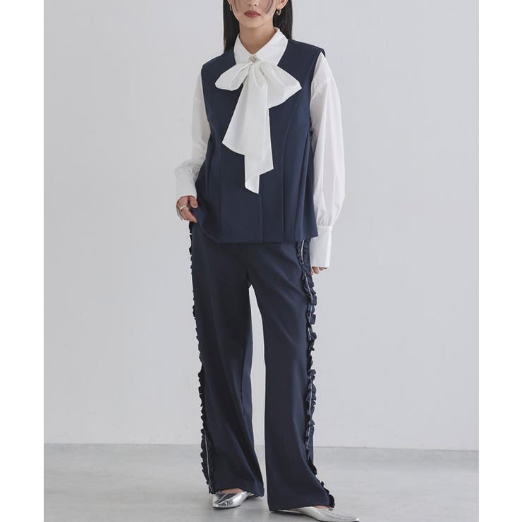 [ECLAM] ロングカフスボウタイシャツ シャツ | Pierrot | 詳細画像21 