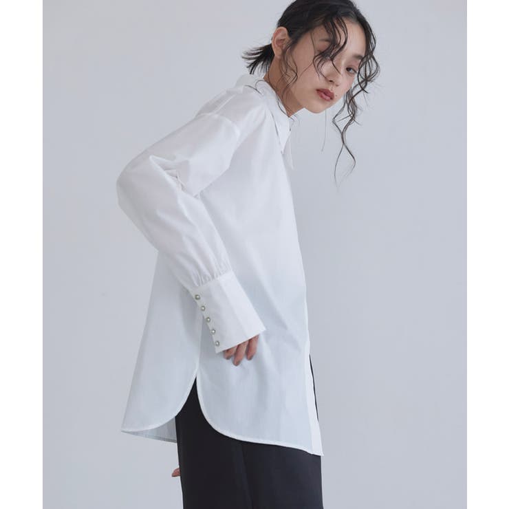 [ECLAM] ロングカフスボウタイシャツ シャツ | Pierrot | 詳細画像10 