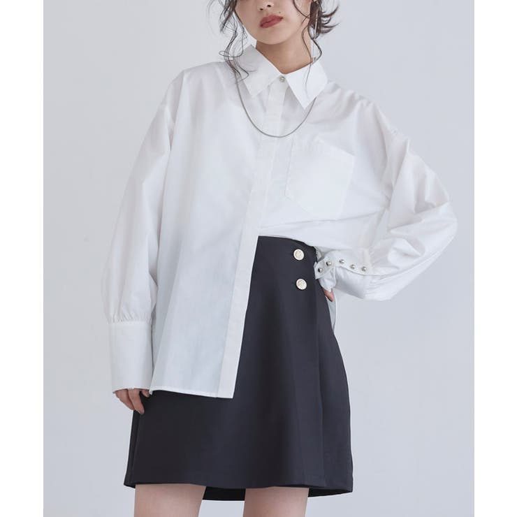 [ECLAM] ロングカフスボウタイシャツ シャツ | Pierrot | 詳細画像11 