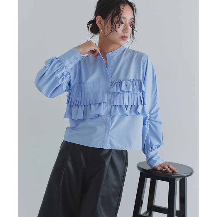 [ECLAM] プリーツフリルブラウス ブラウス | Pierrot | 詳細画像18 