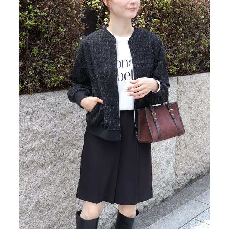 ツイードブルゾン ブルゾン ツイード[品番：PRTW0005625]｜Pierrot