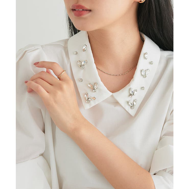 ビジュー襟ボリュームスリーブブラウス ブラウス ビジュー | Pierrot | 詳細画像16 