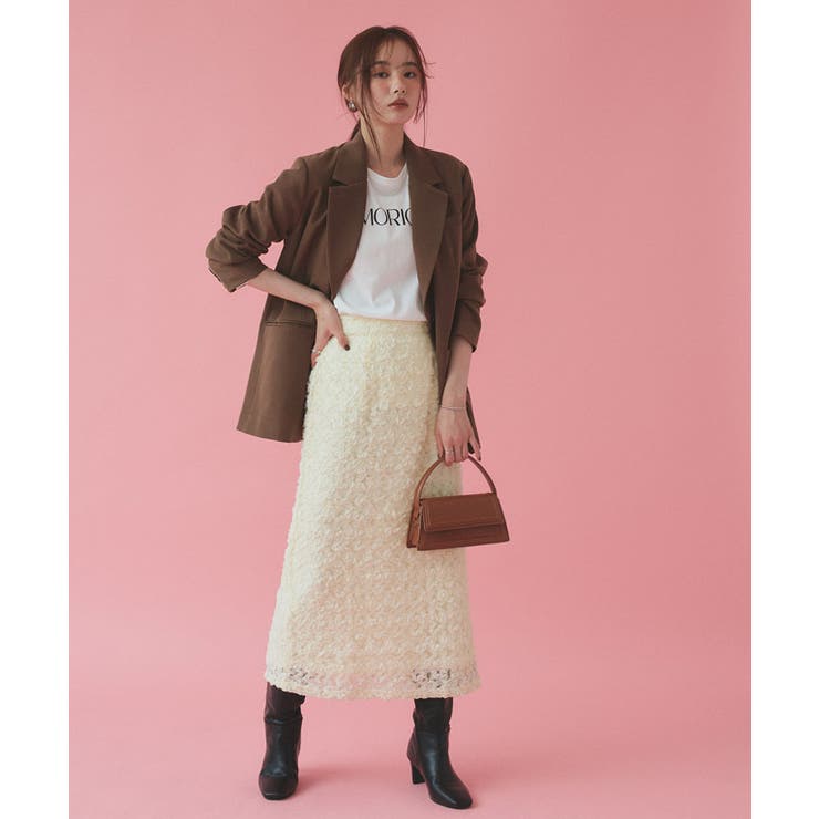 フラワージャカードＩラインスカート スカート Iライン | Pierrot | 詳細画像15 