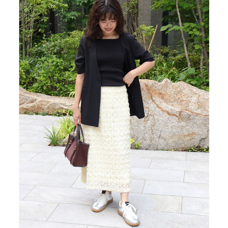 フラワージャカードＩラインスカート スカート Iライン | Pierrot | 詳細画像22 