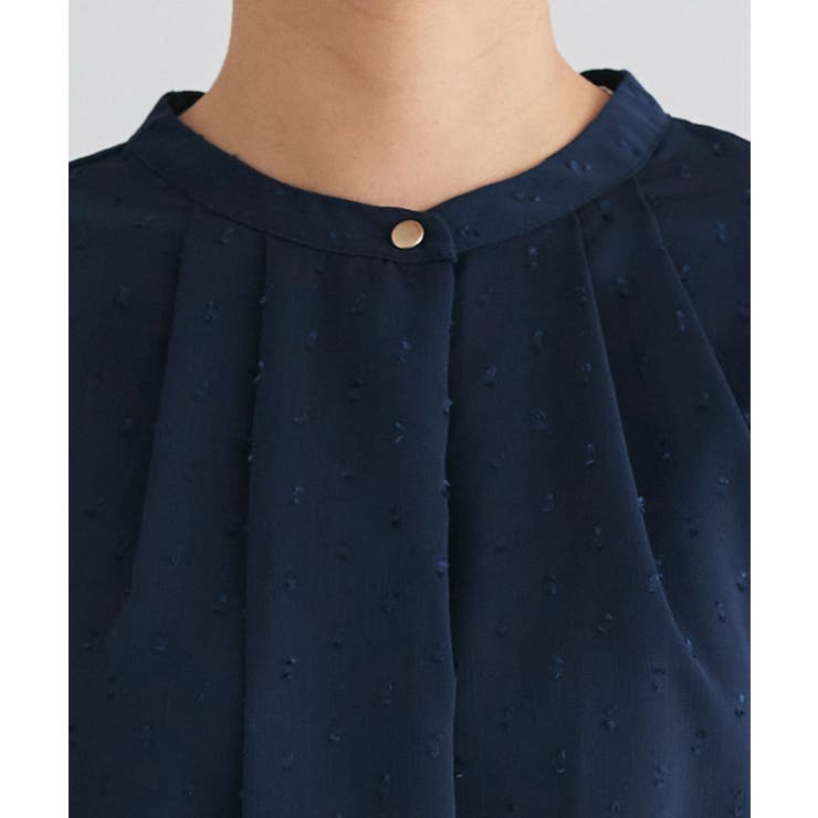 タックデザインドビーシフォンブラウス ドット 上品 | Pierrot | 詳細画像4 