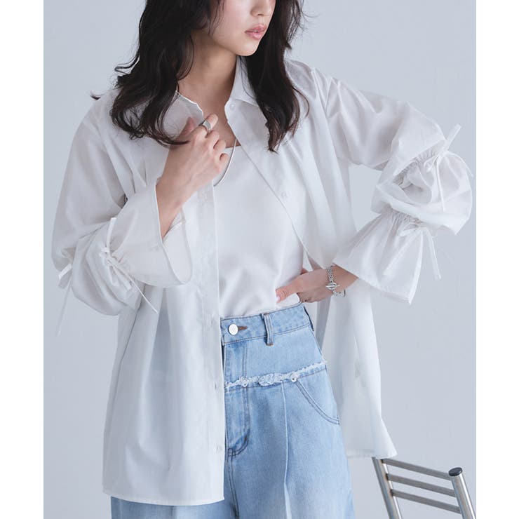 [ECLAM]キャンディースリーブタックシャツ 着映え プリーツ | Pierrot | 詳細画像28 