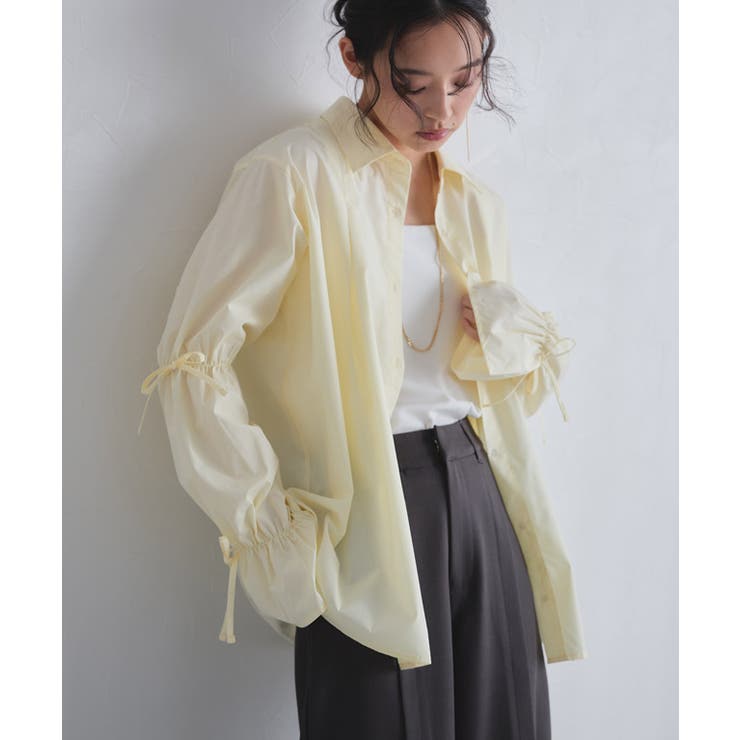 [ECLAM]キャンディースリーブタックシャツ 着映え プリーツ | Pierrot | 詳細画像22 