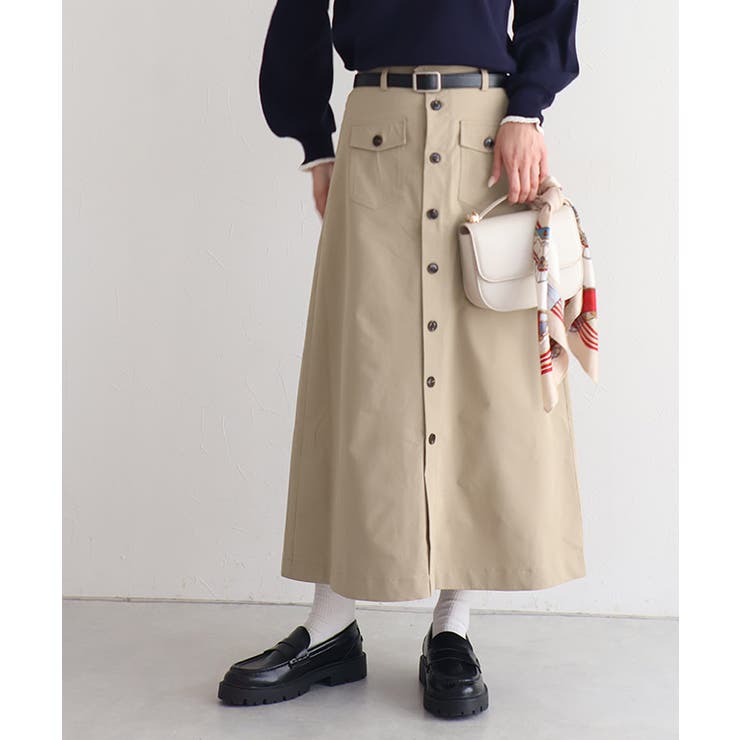 ポケットデザインツイルスカート ナロースカート ハリ感 | Pierrot | 詳細画像28 