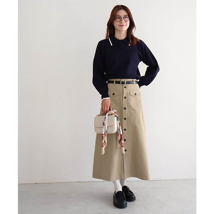 ポケットデザインツイルスカート ナロースカート ハリ感 | Pierrot | 詳細画像30 