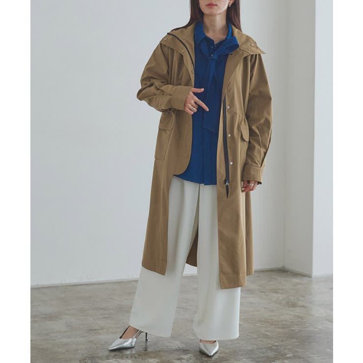 [RASW]スタンドカラーロングライトコート ロングコート ウエスト | Pierrot | 詳細画像21 