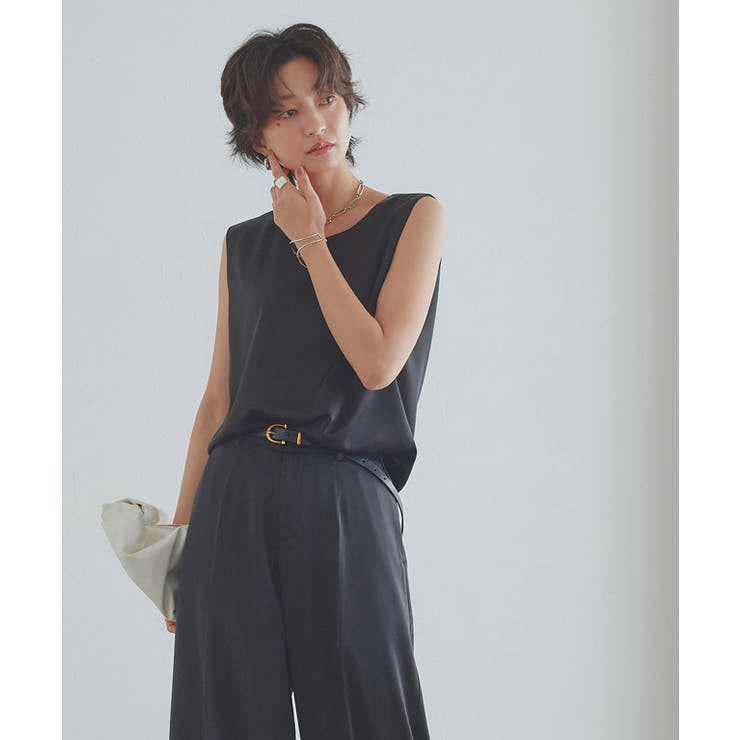 [RASW]2wayサテンタンクトップ 光沢 滑らか | Pierrot | 詳細画像24 