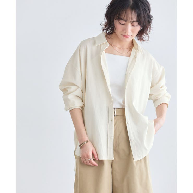 綿混オーバーサイズシャツ 涼しげ 暑い | Pierrot | 詳細画像27 