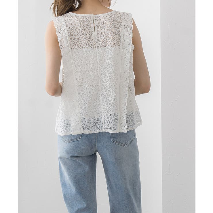 Rirandture - 【新品】Rirandture レースノースリブラウス 総