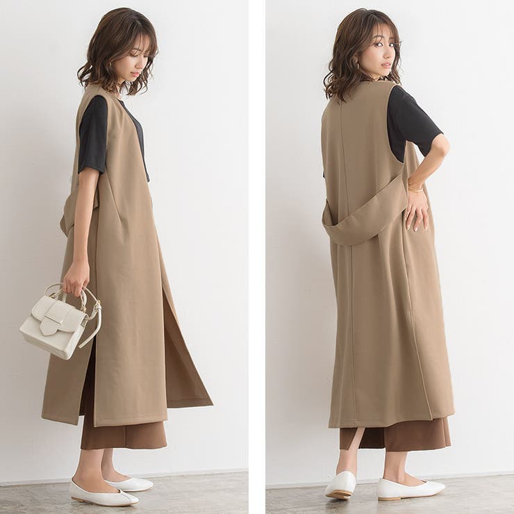 新品❣️40ct＆525 キクチタケオ リーフプリント ノースリーブロングベスト 楽天市場】ジレ レディース 通販 ベストロングジレ ノースリーブ