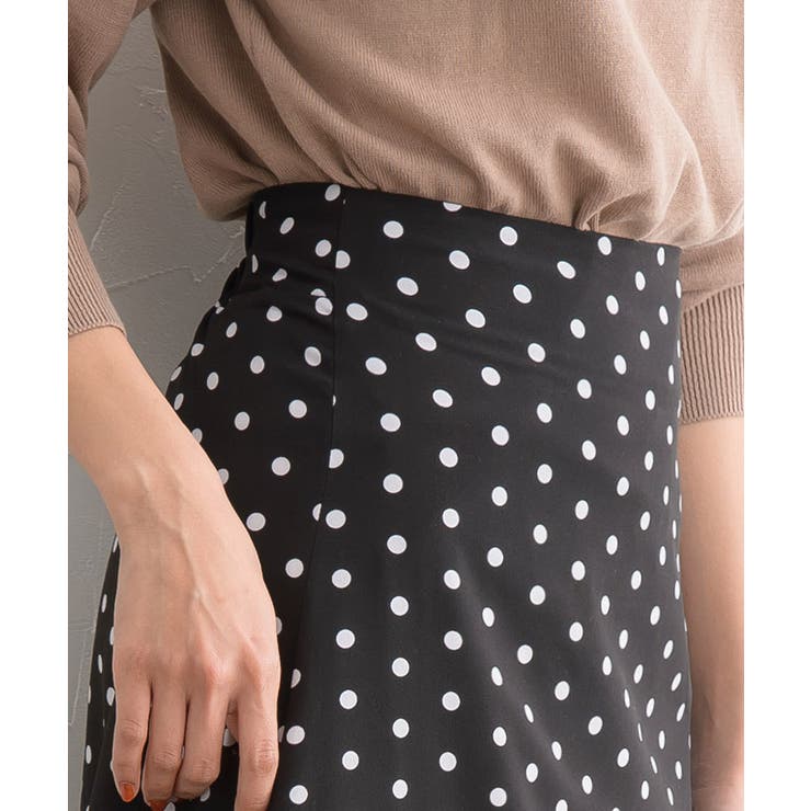 ドットスカート ロングスカート ドット フリル マルチカラー