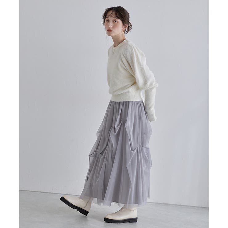 タックデザインチュールスカート スカート チュール | Pierrot | 詳細画像24 
