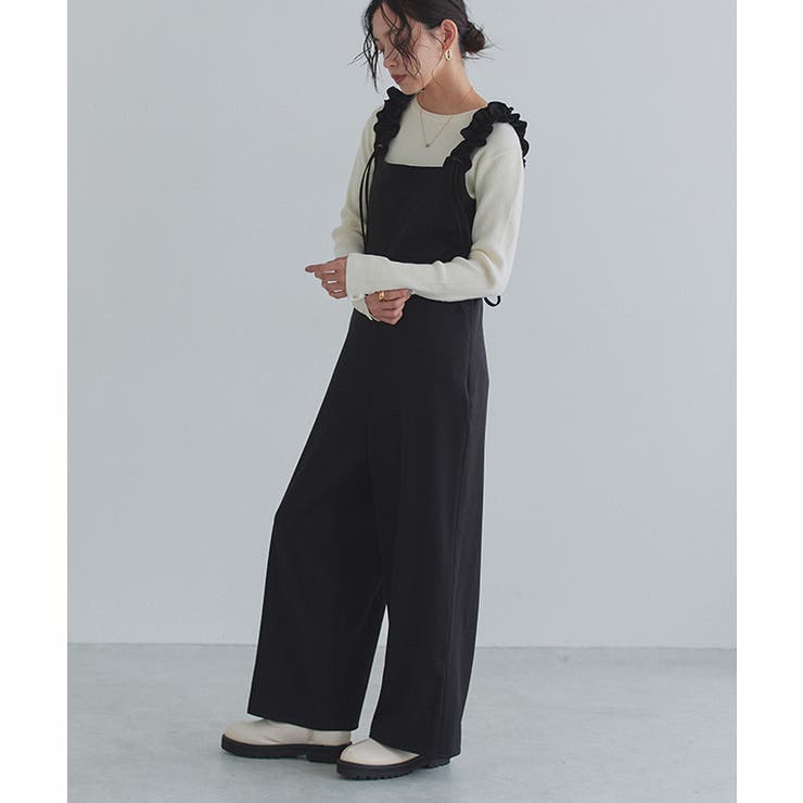 ブラック | [ECLAM] バックリボンデザインオールインワン オールインワン | Pierrot
