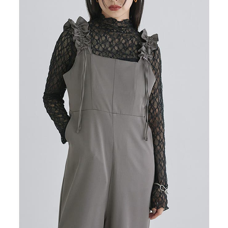 グレー | [ECLAM] バックリボンデザインオールインワン オールインワン | Pierrot