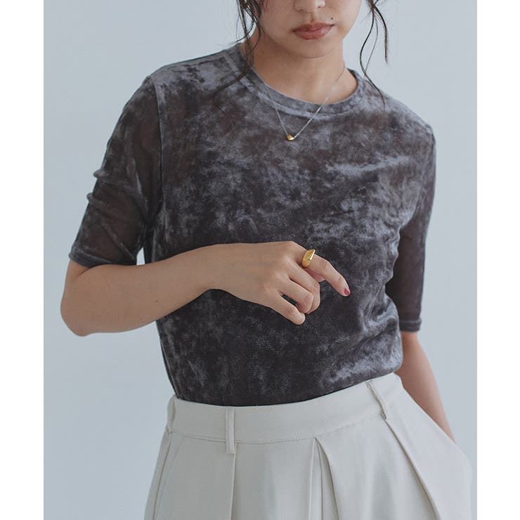 [ECLAM] シアーベロアカットソー カットソー | Pierrot | 詳細画像11 