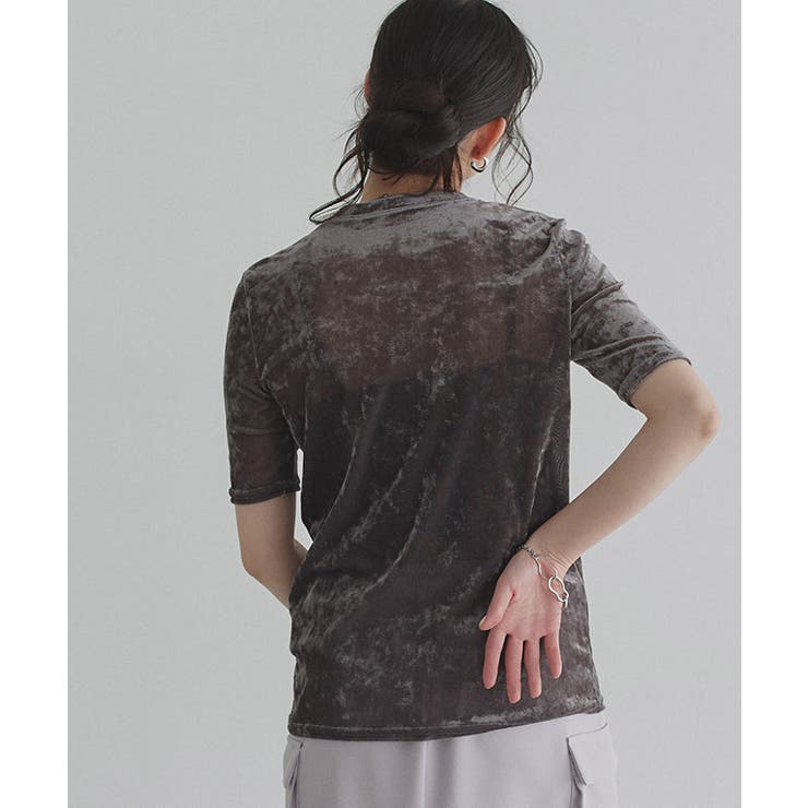 [ECLAM] シアーベロアカットソー カットソー | Pierrot | 詳細画像15 