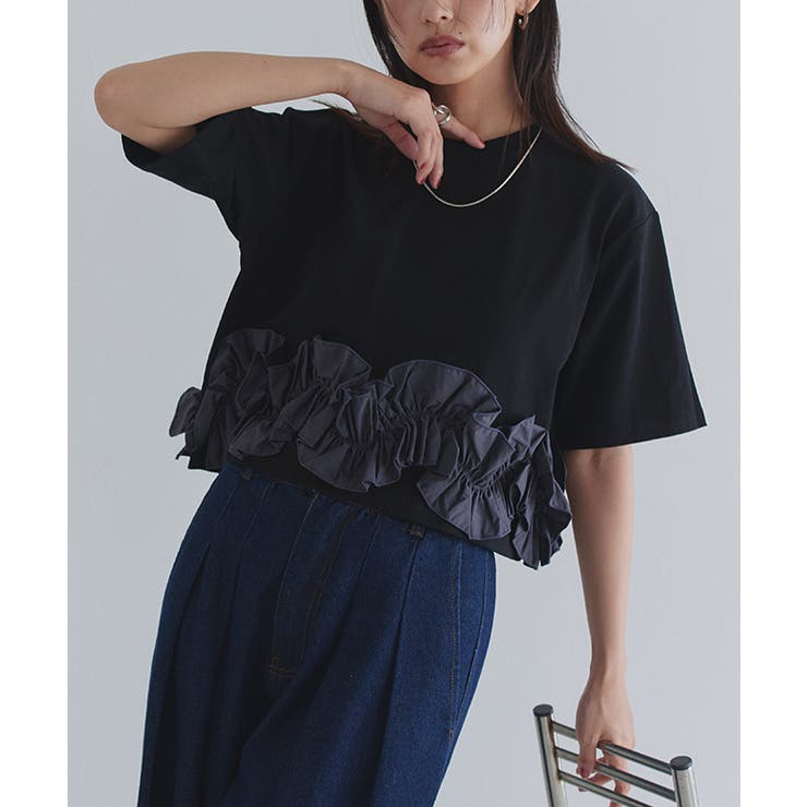 [ECLAM] フリルドッキングトップス カットソー | Pierrot | 詳細画像10 