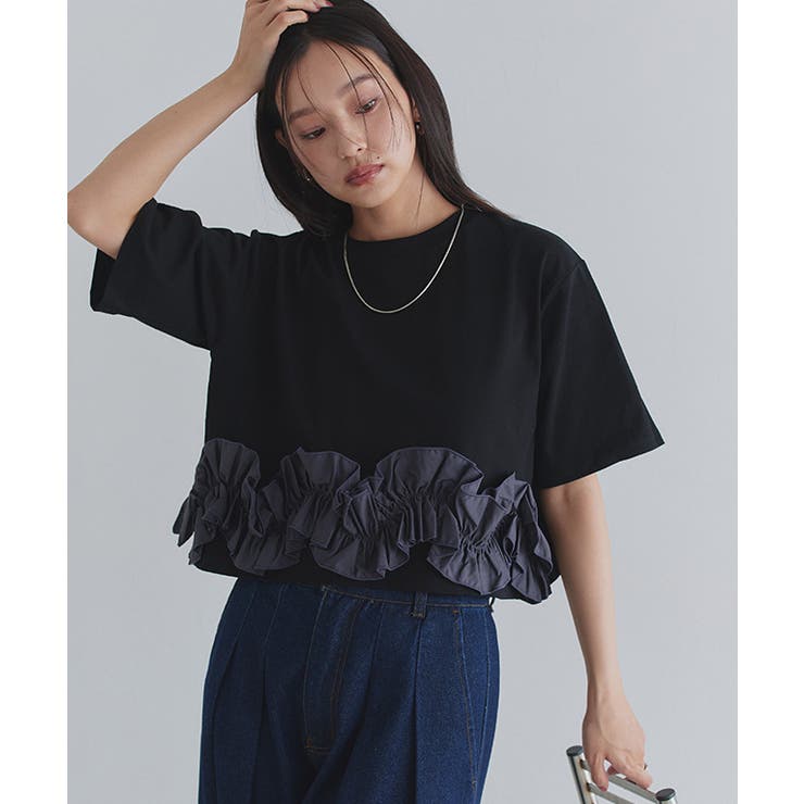 [ECLAM] フリルドッキングトップス カットソー | Pierrot | 詳細画像12 