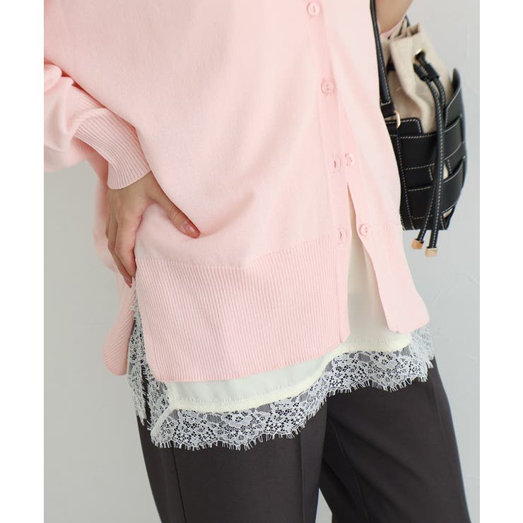 サテンレースキャミソール 光沢 胸元 | Pierrot | 詳細画像23 