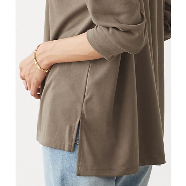 サイドスリットVネックロンT ロンT ロングTシャツ カットソー Tシャツ | Pierrot | 詳細画像6 