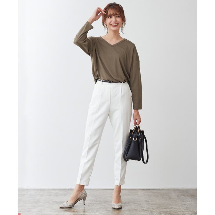 サイドスリットVネックロンT ロンT ロングTシャツ カットソー Tシャツ | Pierrot | 詳細画像8 