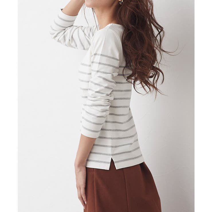 綿100 地厚長袖カットソー Tシャツ カットソー 長袖 ロンt 綿100 品番 Prtw Pierrot ピエロ のレディース ファッション通販 Shoplist ショップリスト