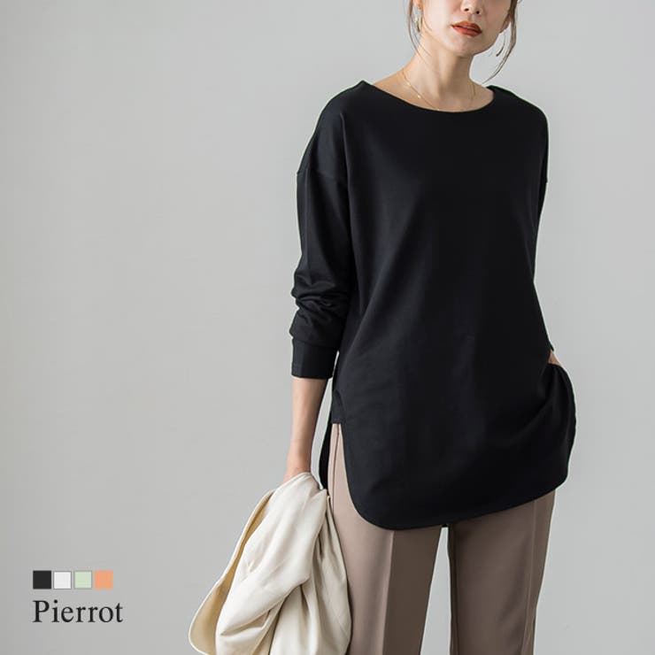 ミニ裏毛ロングスリーブチュニック Tシャツ チュニック[品番