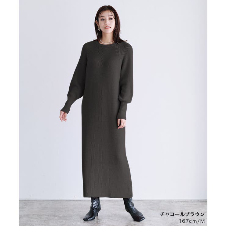 楽天市場】ニットワンピース ロング レディース 好評 ワンピース