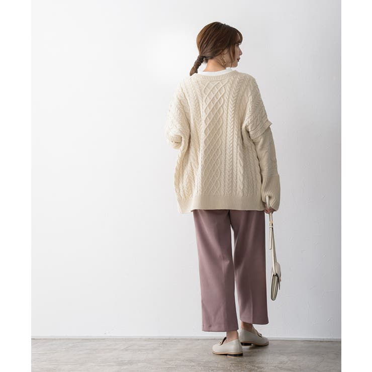 ウールタッチボックスパンツ パンツ ウエストパンツ タックパンツ ボックス | Pierrot | 詳細画像5 