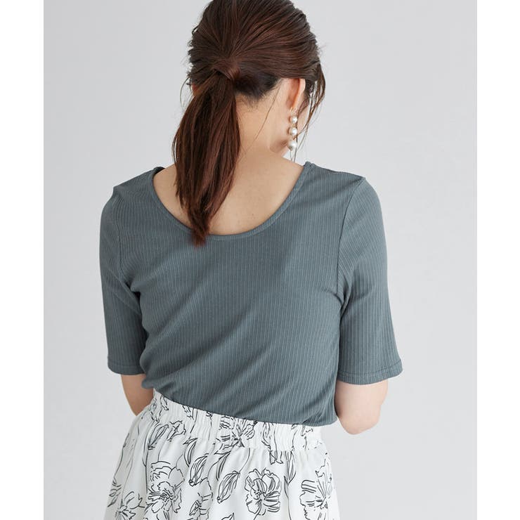 バックオープンリブカットソー カットソー リブカットソー バックオープン | Pierrot | 詳細画像7 