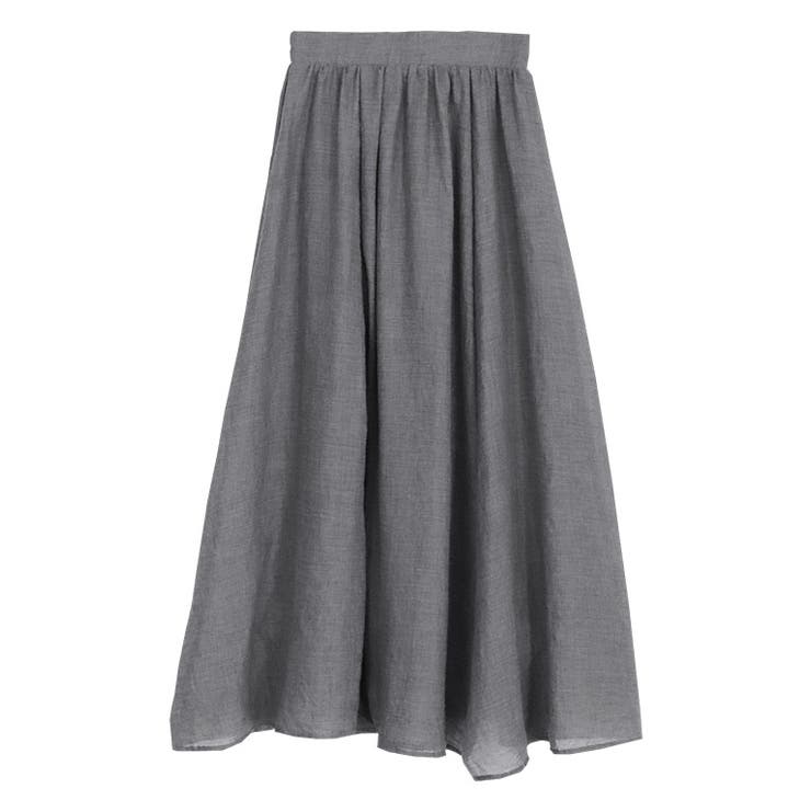 チャコールグレー | 楊柳ギャザースカート スカート ロングスカート 楊柳 ギャザースカート | Pierrot