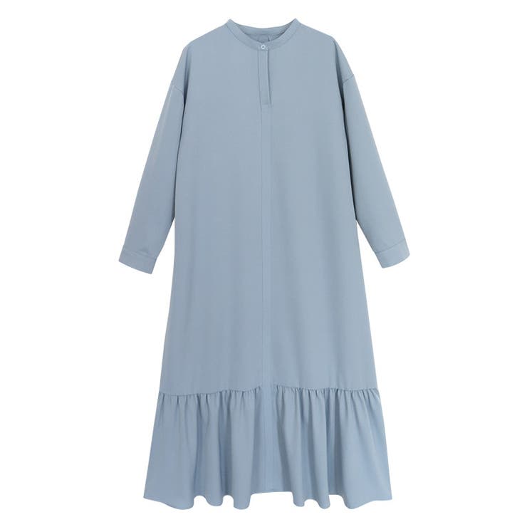 バンドカラー裾切り替えワンピース ワンピース ワンピ[品番