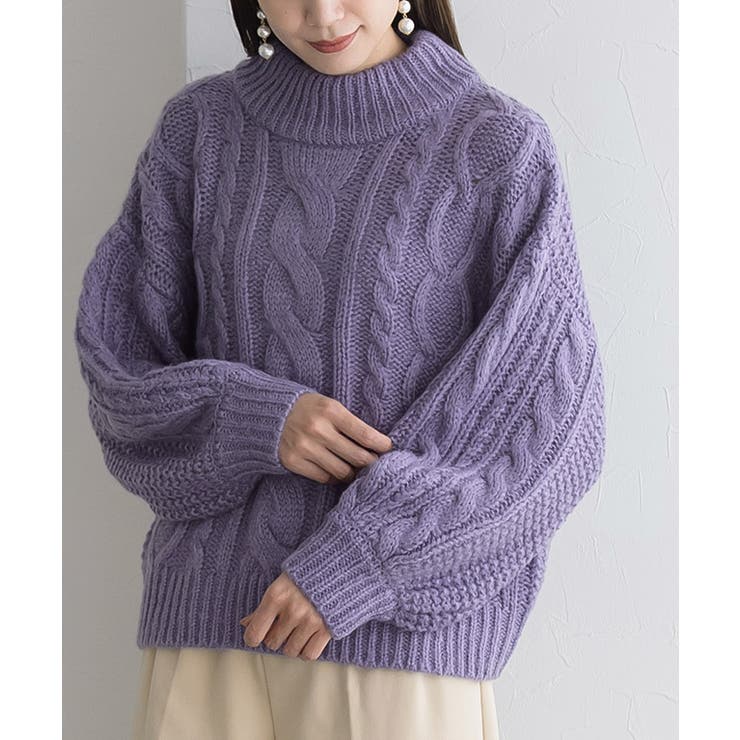 モヘアタッチケーブルニット | natural couture(ナチュラルクチュール)レディース | PAL CLOSET(パルクローゼット) -  パルグループ公式ファッション通販サイト