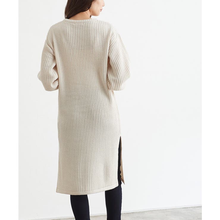 ワッフル編み ニットワンピースワンピース ワッフルワンピース ロングワンピース | Pierrot | 詳細画像7 